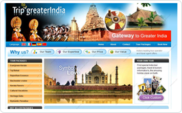 Trip to Greater India Website design case